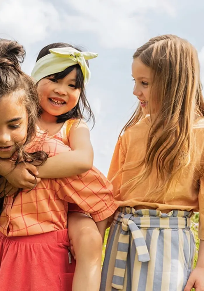 Sproet & Sprout Blouse girls check print  Blush