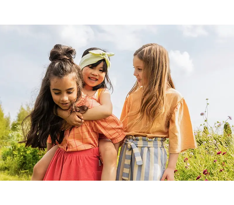 Sproet & Sprout Blouse girls check print  Blush