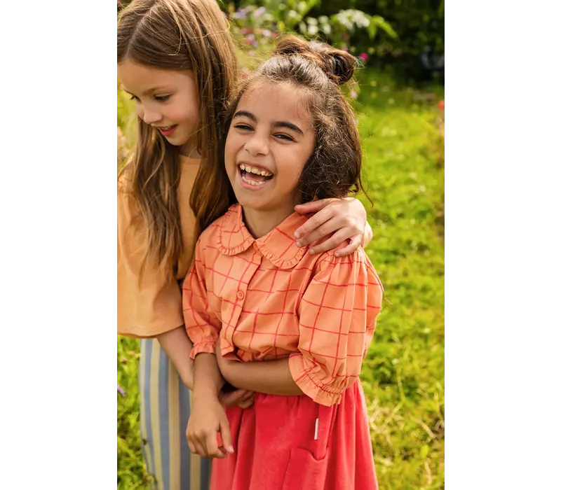 Sproet & Sprout Blouse girls check print  Blush