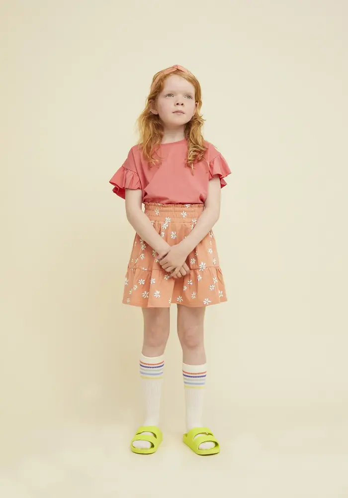 Sproet & Sprout Smock skirt daisies print  Blush