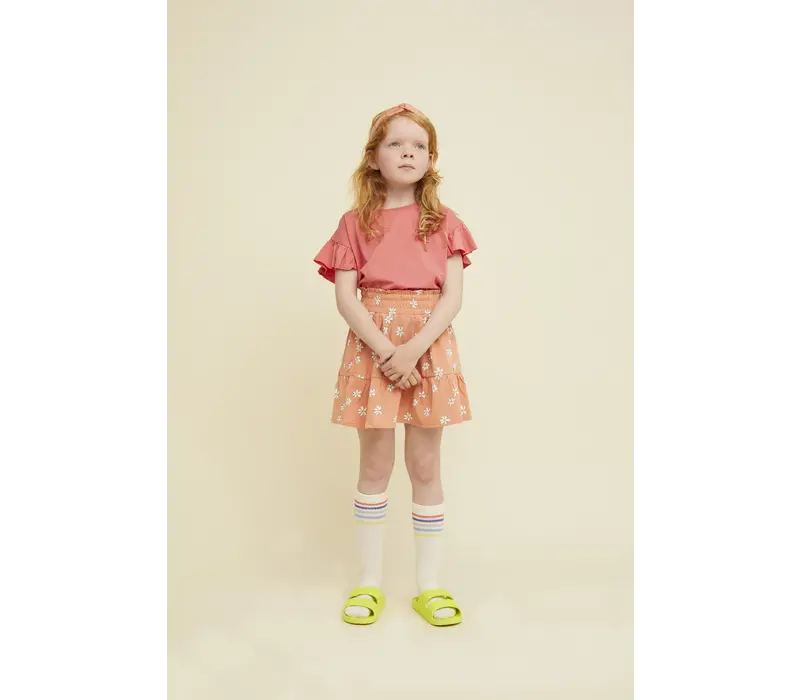 Sproet & Sprout Smock skirt daisies print  Blush