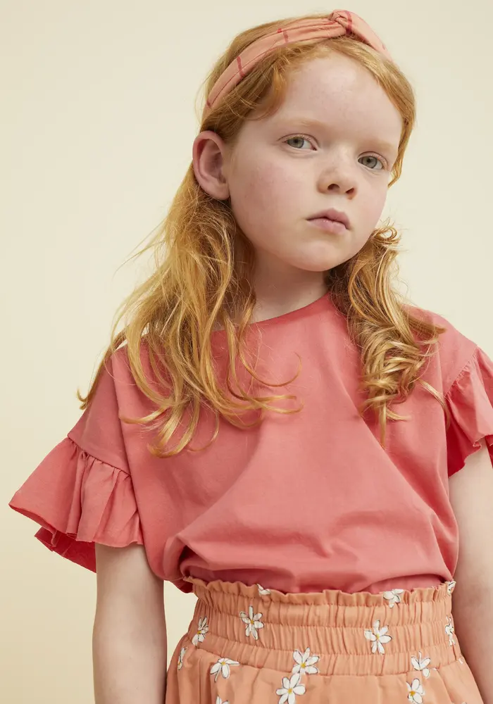 Sproet & Sprout Smock skirt daisies print  Blush