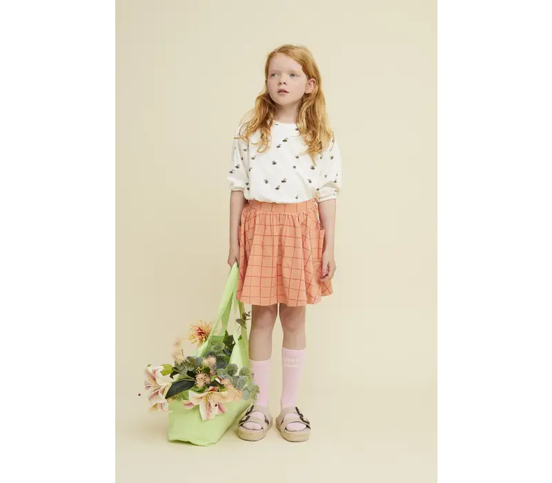 Sproet & Sprout Skirt pockets check print  Blush