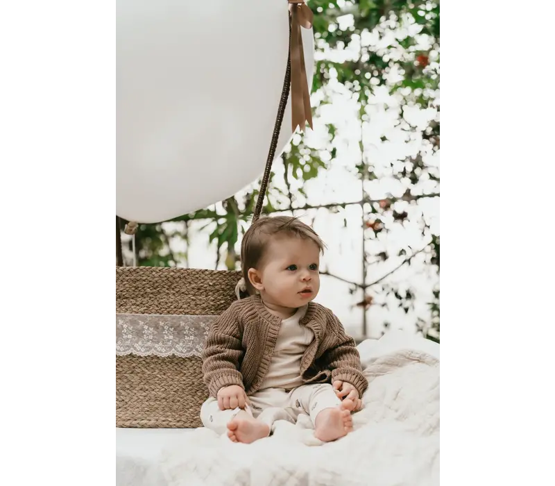 A Tiny Story baby cardigan caramel