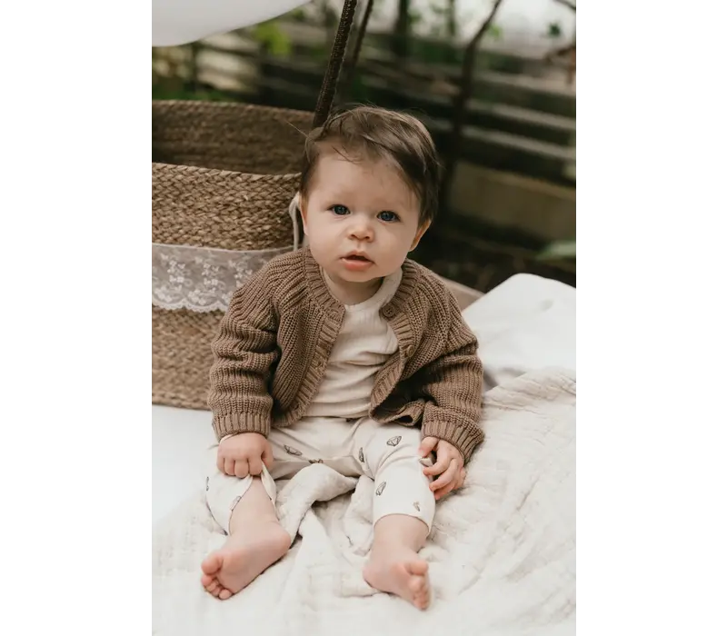 A Tiny Story baby cardigan caramel