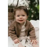 A Tiny Story baby cardigan caramel