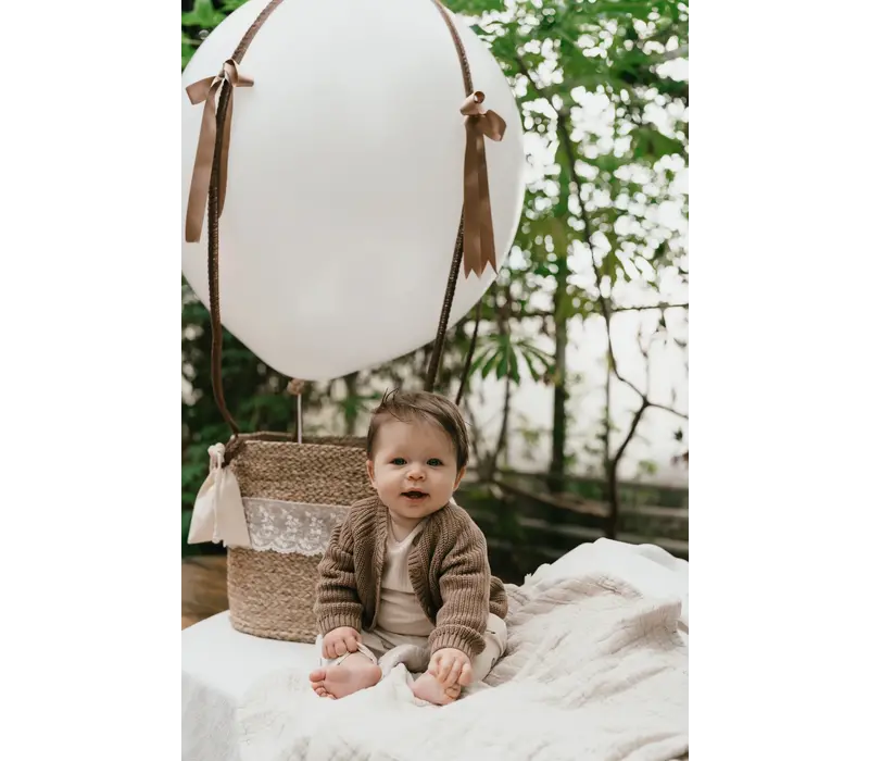 A Tiny Story baby cardigan caramel