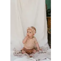 A Tiny Story baby romper shortsleeve dusty coral