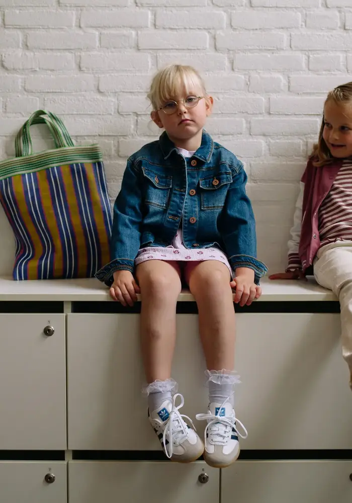 Stains and Stories girls flared denim ivory