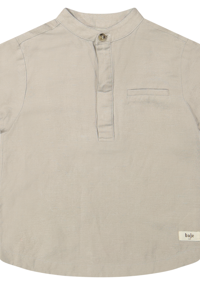 Baje Studio Joa, shortsleeve blouse, taupe clay