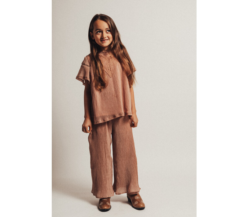 Baje Studio Giao Pants long Rose amber