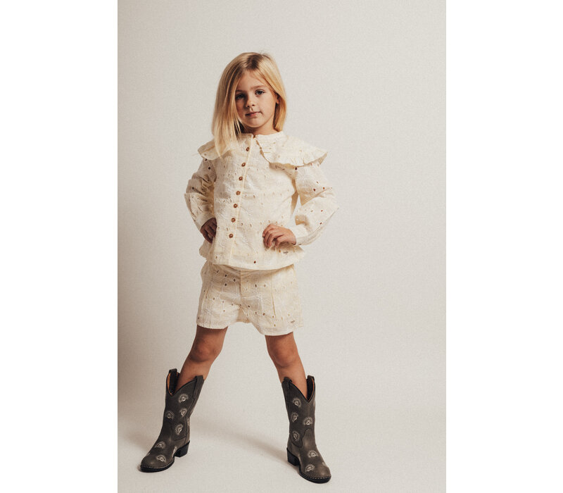 Baje Studio Cabril Pants short Creme oat