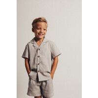Baje Studio Buce, shortsleeve blouse, blue steel