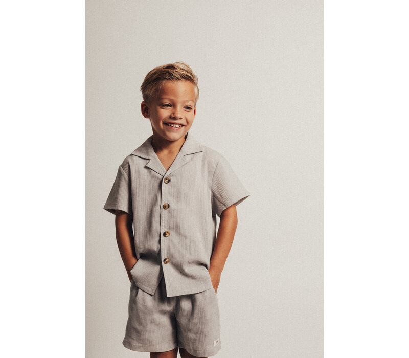 Baje Studio Buce, shortsleeve blouse, blue steel