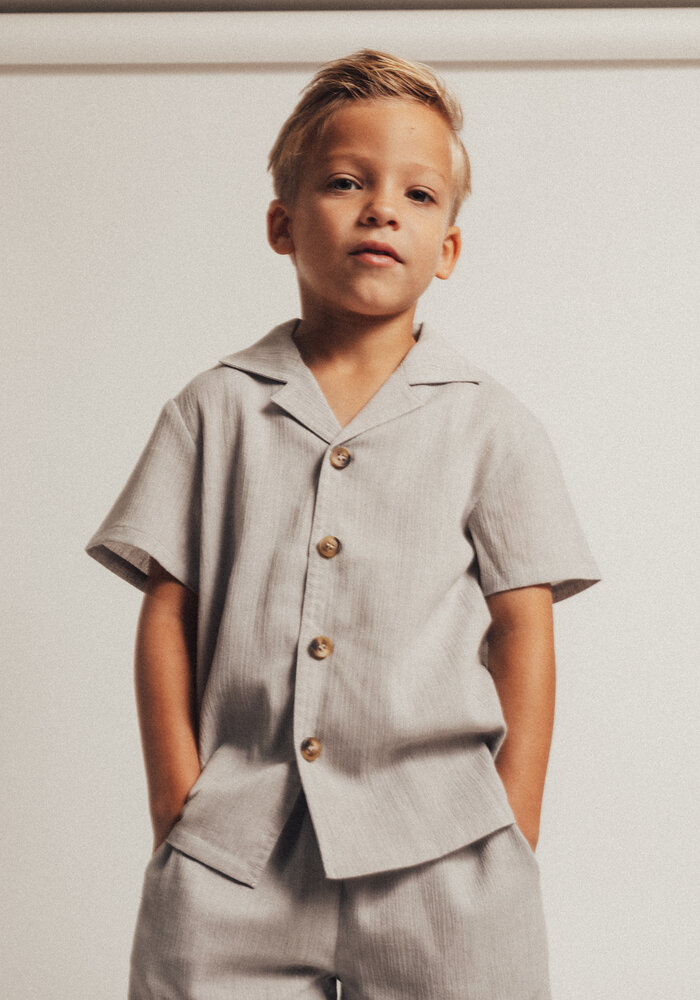 Baje Studio Buce, shortsleeve blouse, blue steel