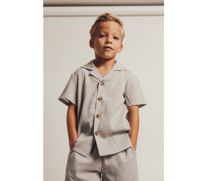 Baje Studio Buce, shortsleeve blouse, blue steel