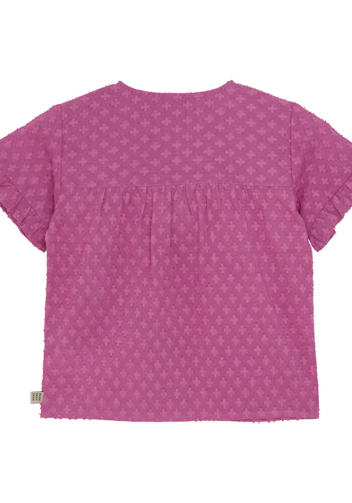 Daily Seven Shirt Embroidery Cherry Purple