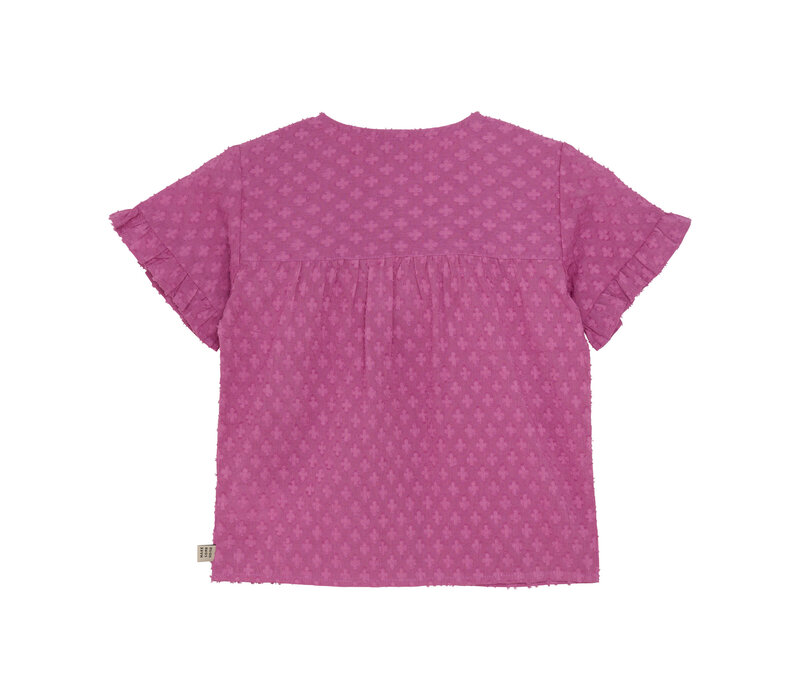 Daily Seven Shirt Embroidery Cherry Purple