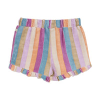 Daily Seven Shorts Terry Stripe Cherry Purple