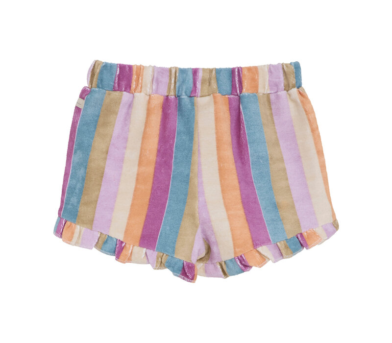Daily Seven Shorts Terry Stripe Cherry Purple