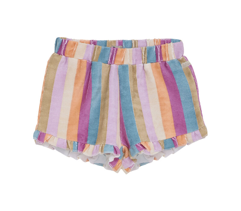 Daily Seven Shorts Terry Stripe Cherry Purple