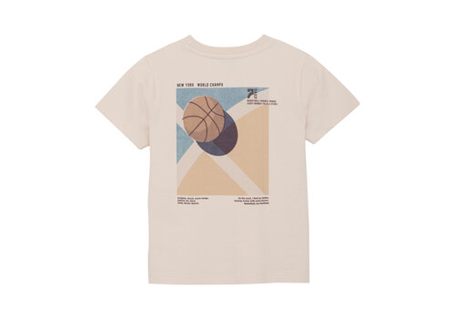 Daily seven Daily Seven T-shirt Structure Backprint Sandshell