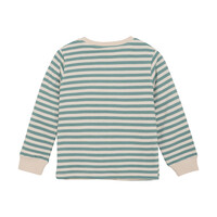 Daily Seven T-shirt LS Small Stripe Ocean Green