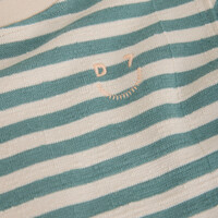 Daily Seven T-shirt LS Small Stripe Ocean Green