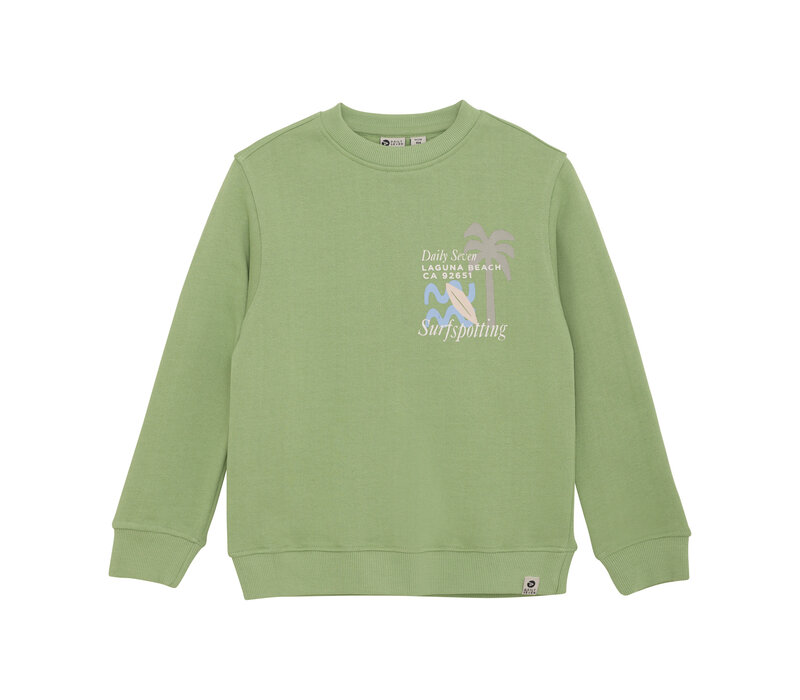Daily Seven Sweater Textprint Tendril