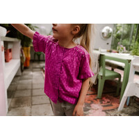 Daily Seven Shirt Embroidery Cherry Purple
