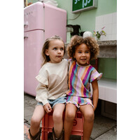 Daily Seven Shorts Terry Stripe Cherry Purple