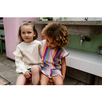 Daily Seven Shorts Terry Stripe Cherry Purple