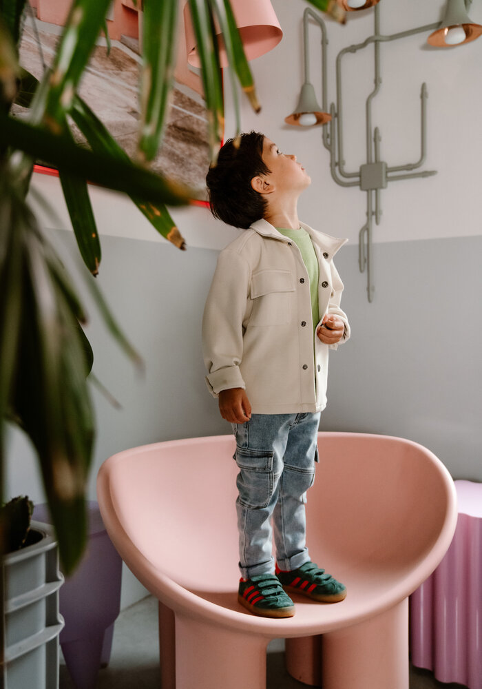 Daily Seven Shirt Jacket Structure Latte Sand