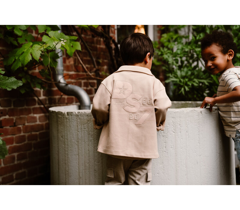 Daily Seven Shirt Jacket Structure Latte Sand