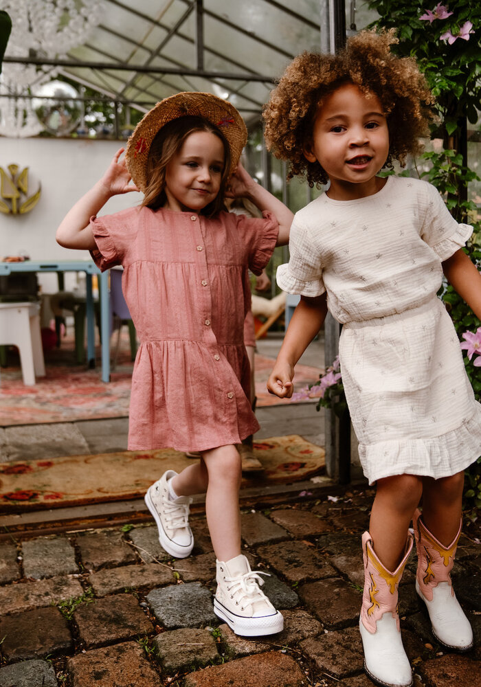 Daily Seven Dress Allover Print Sandshell