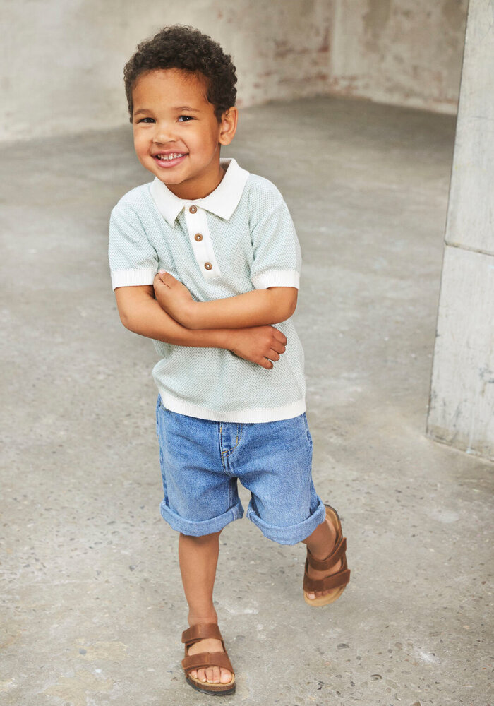 Enfant Knit Polo Jadeite