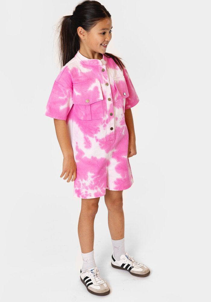 Salty Stitch Salty Playsuit tie dye - Pink