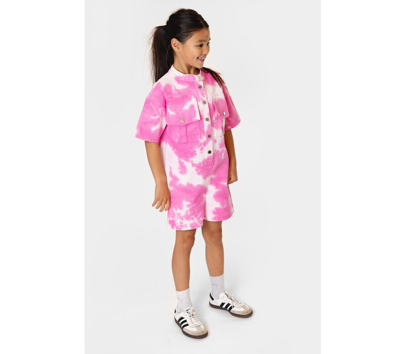 Salty Stitch Salty Playsuit tie dye - Pink