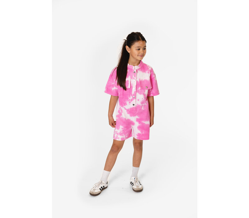 Salty Stitch Salty Playsuit tie dye - Pink