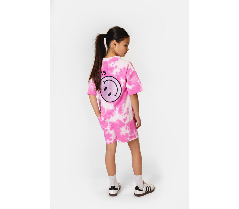 Salty Stitch Salty Playsuit tie dye - Pink