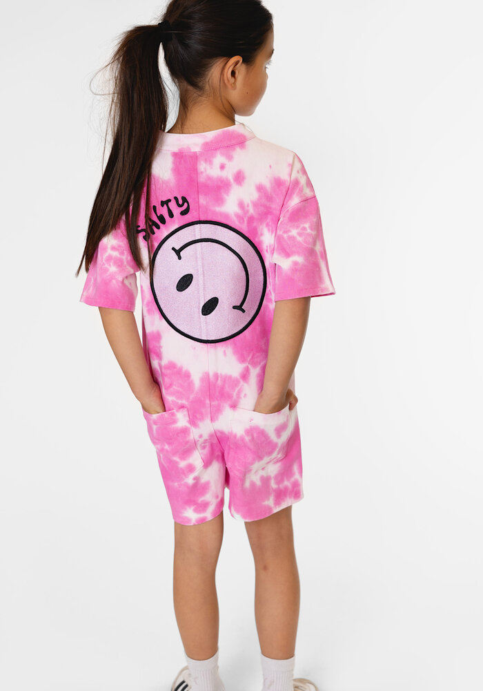 Salty Stitch Salty Playsuit tie dye - Pink