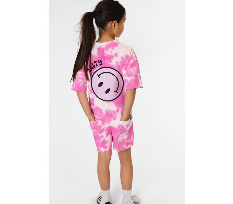 Salty Stitch Salty Playsuit tie dye - Pink