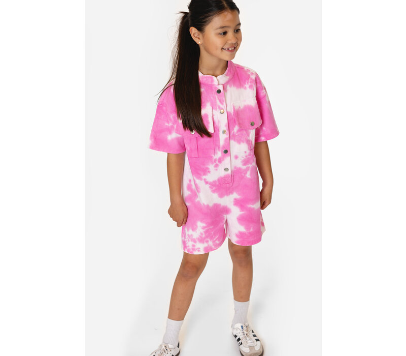 Salty Stitch Salty Playsuit tie dye - Pink