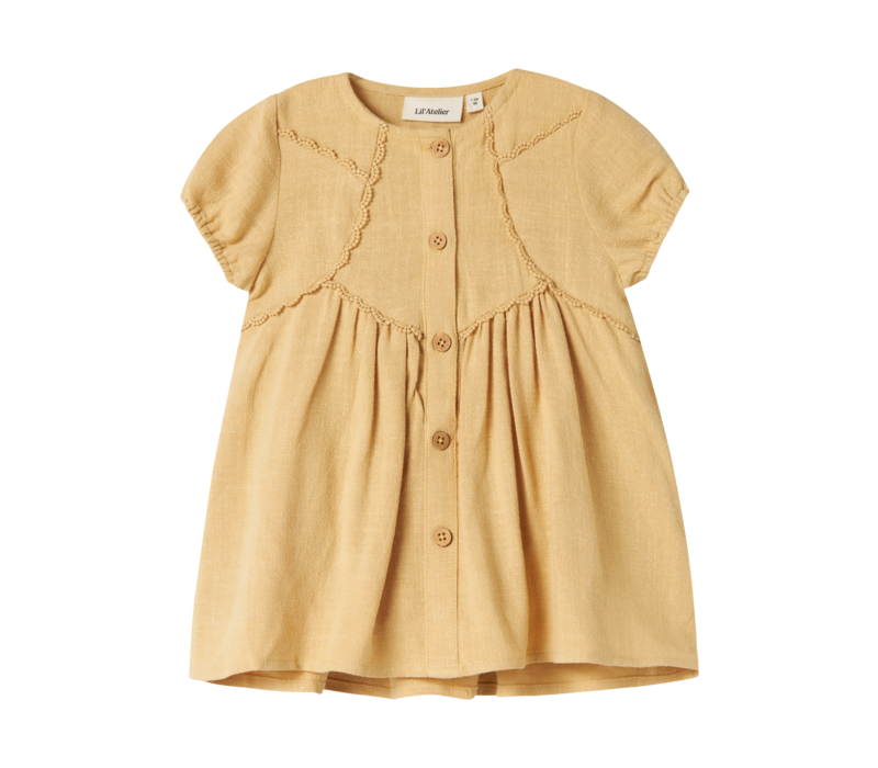 Lil 'Atelier Damla SS Loose Body Dress Taos Taupe