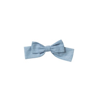 Your Wishes Light Blue Slub Denim Bow Clip