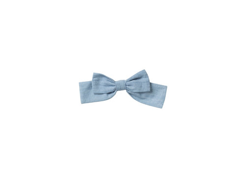 Your Wishes Your Wishes Light Blue Slub Denim Bow Clip