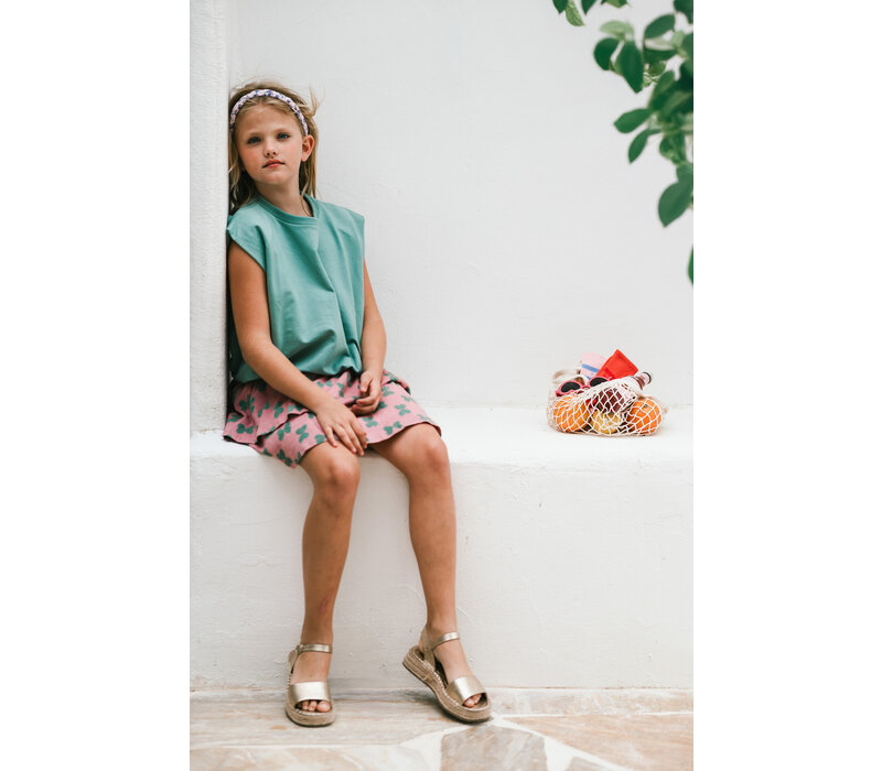 Petit Blush Shoulder Top Iceberg Green