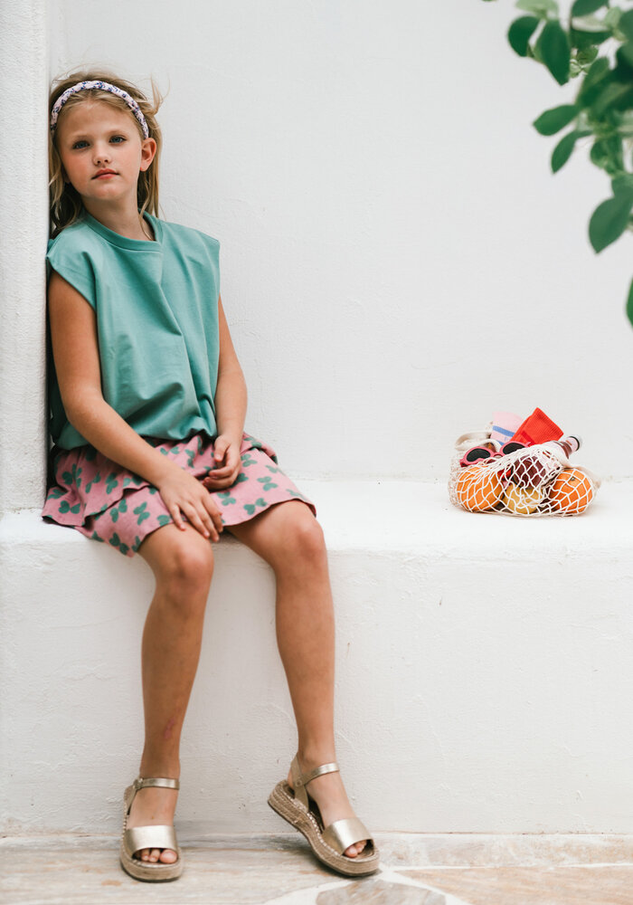 Petit Blush Shoulder Top Iceberg Green