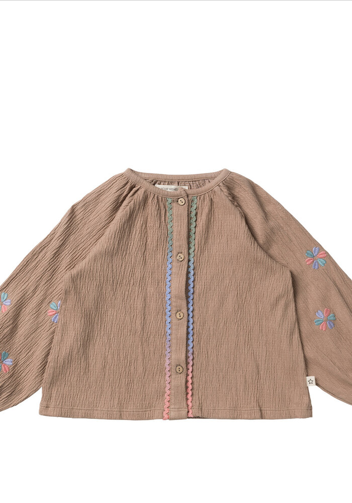 Your Wishes Stucco Wavy Flowy Blouse