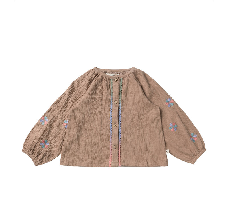Your Wishes Stucco Wavy Flowy Blouse